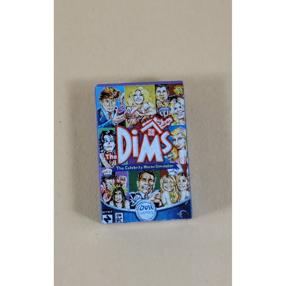 Wacky Packages Series 1 The DIMS Celebrity Moran Simulator Miniature 3D Box